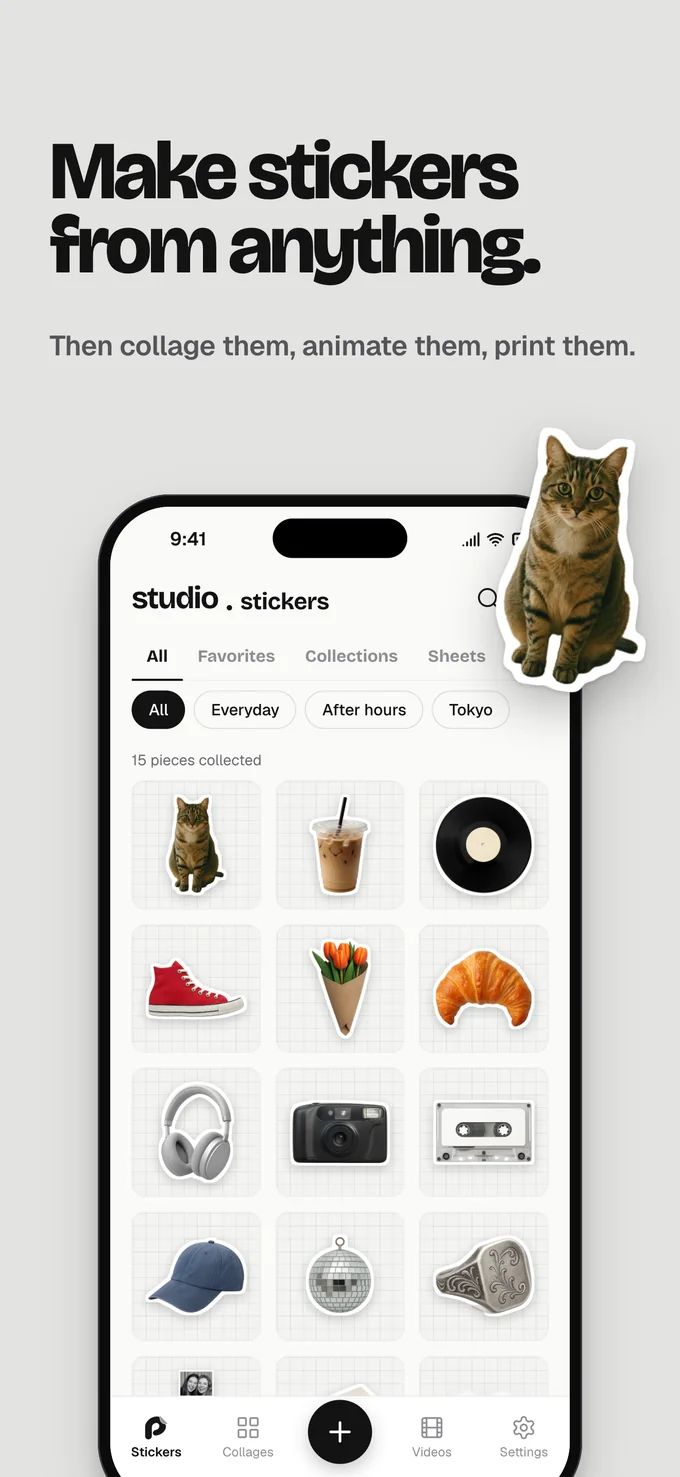 Peel Studio: make stickers from anything, then collage them, animate them, print them